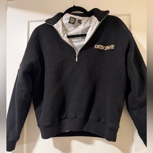 Descente 100% Wool Quarter Zip Jacket